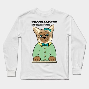 Programmer In Training Siamese Cat Long Sleeve T-Shirt